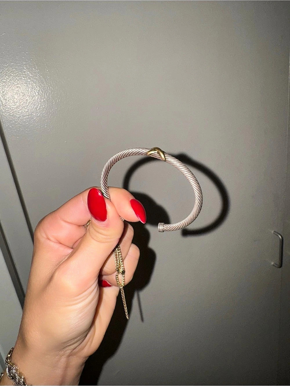 David Yurman Crossover Cable Cuff Bracelet with 14K Gold Silver & Gold
XS